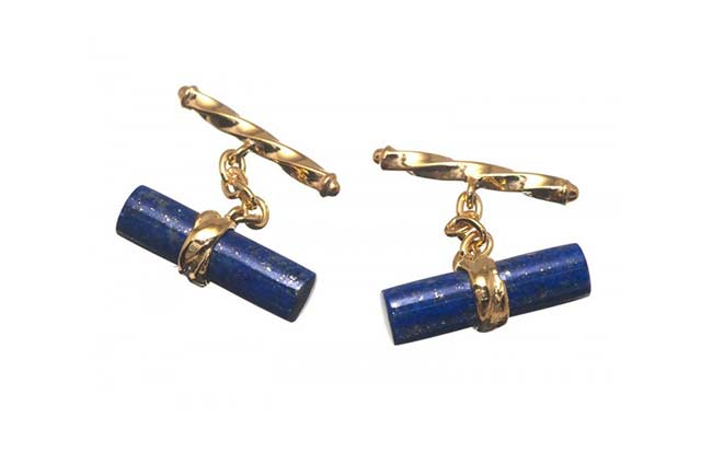 Cylinder chain cuff links