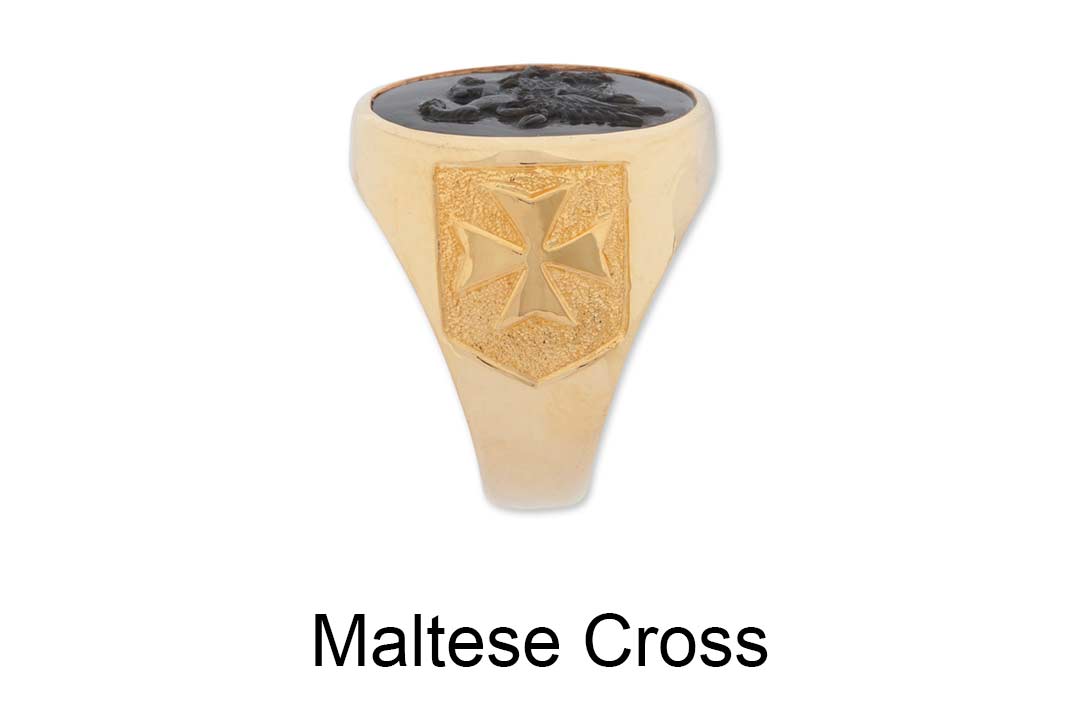 maltese Cross Ring Shoulders